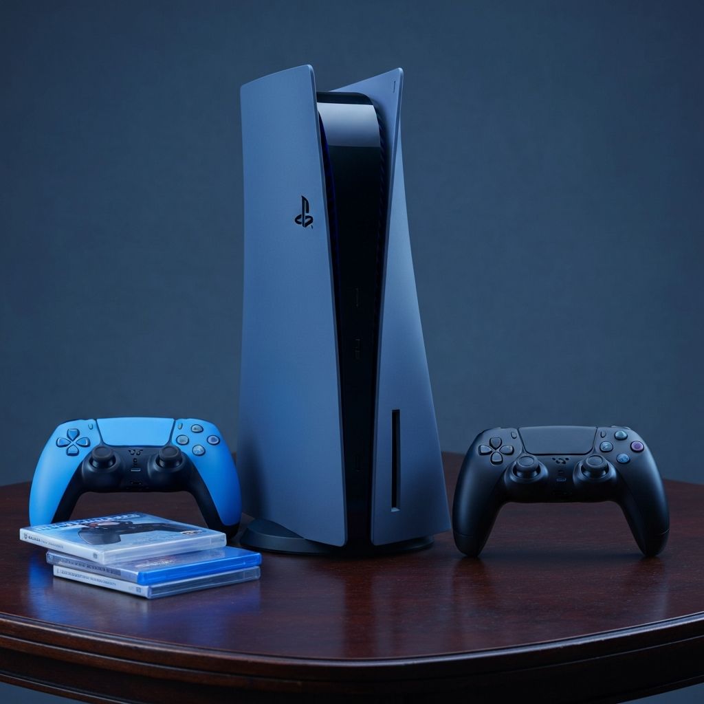 PlayStation 5 Slim Disk + 2 DualSense + 6 Oyun